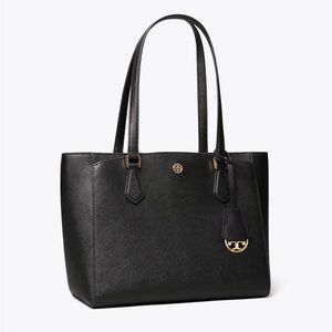 Tory Burch Small Robinson Tote Bag / Black / Like New